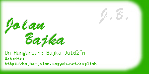 jolan bajka business card